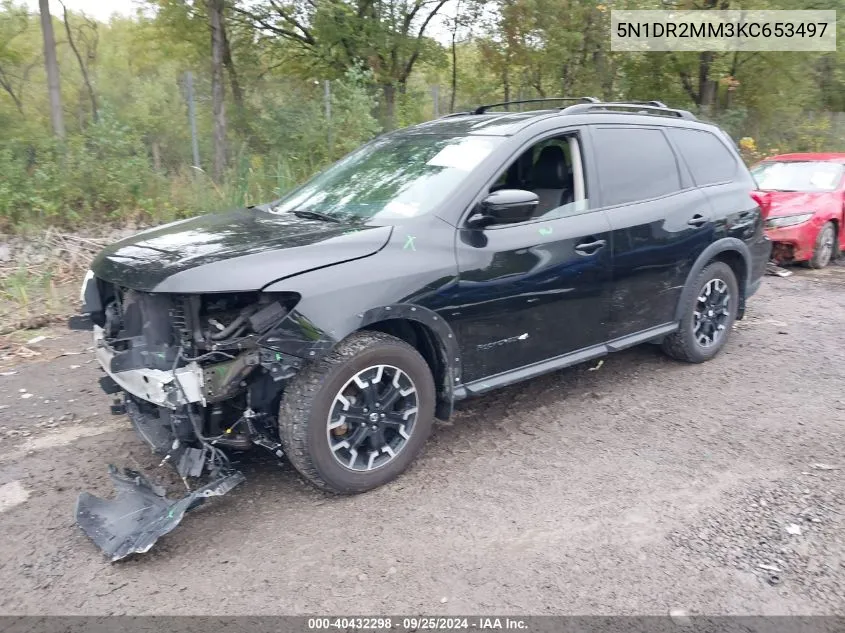 2019 Nissan Pathfinder Sv VIN: 5N1DR2MM3KC653497 Lot: 40432298