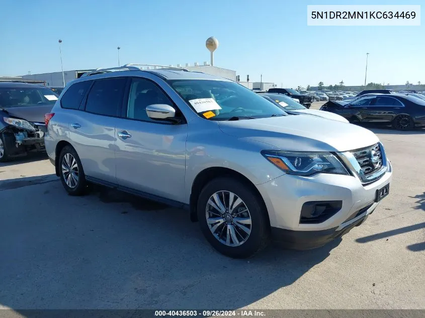 2019 Nissan Pathfinder S/Sl/Sv VIN: 5N1DR2MN1KC634469 Lot: 40436503