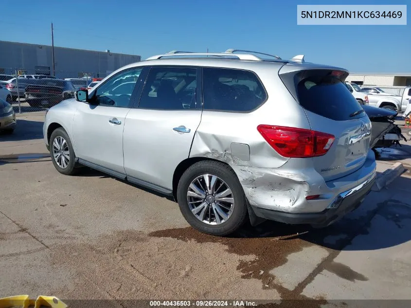 2019 Nissan Pathfinder S/Sl/Sv VIN: 5N1DR2MN1KC634469 Lot: 40436503