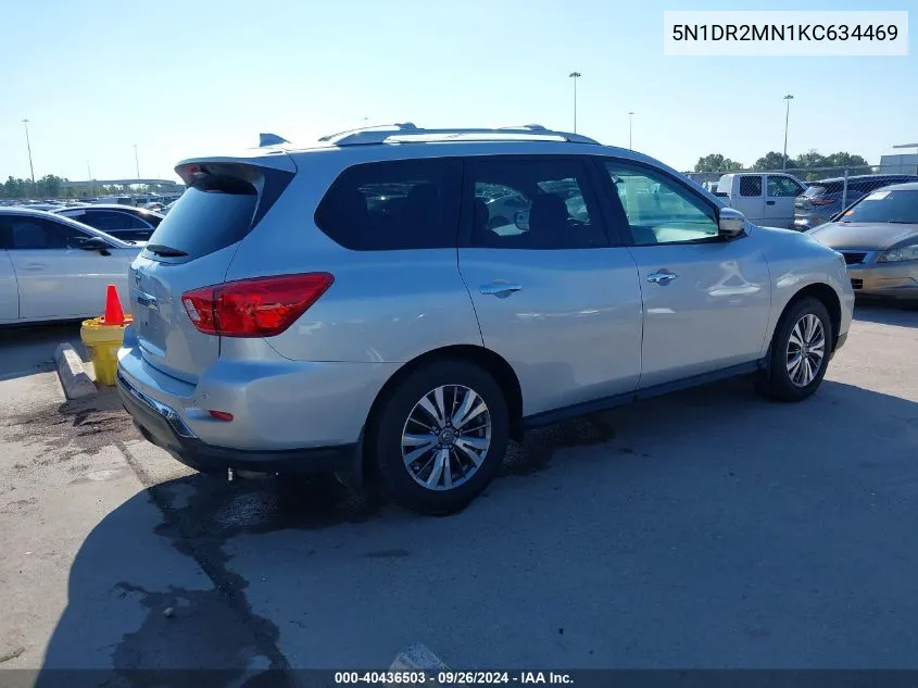 2019 Nissan Pathfinder S/Sl/Sv VIN: 5N1DR2MN1KC634469 Lot: 40436503