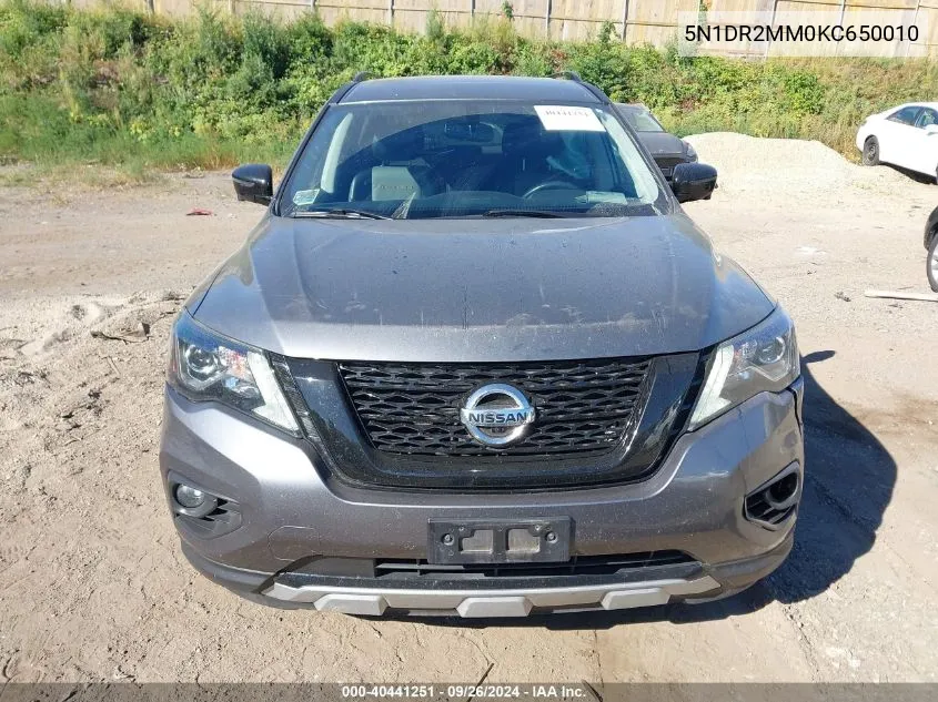 5N1DR2MM0KC650010 2019 Nissan Pathfinder S/Sl/Sv/Platinum