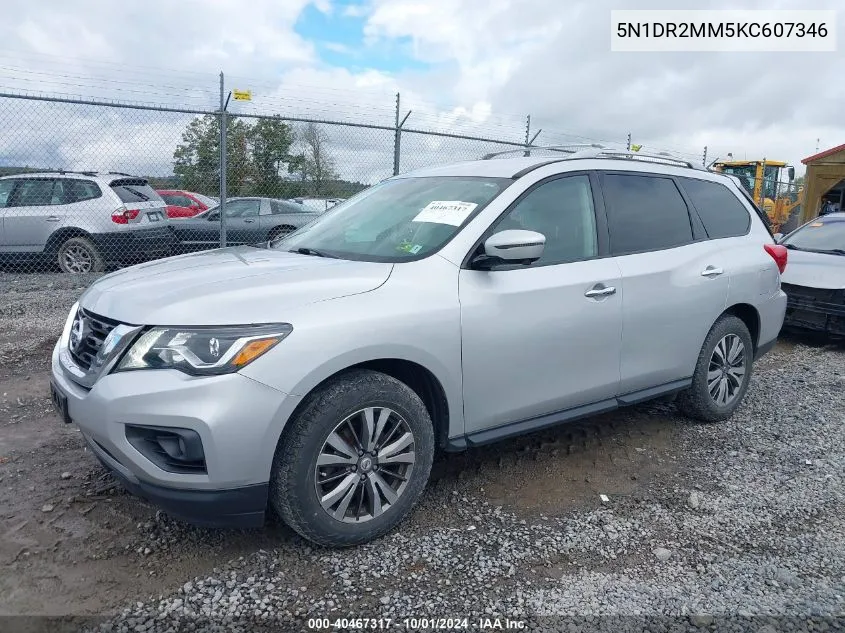 2019 Nissan Pathfinder S/Sl/Sv/Platinum VIN: 5N1DR2MM5KC607346 Lot: 40467317