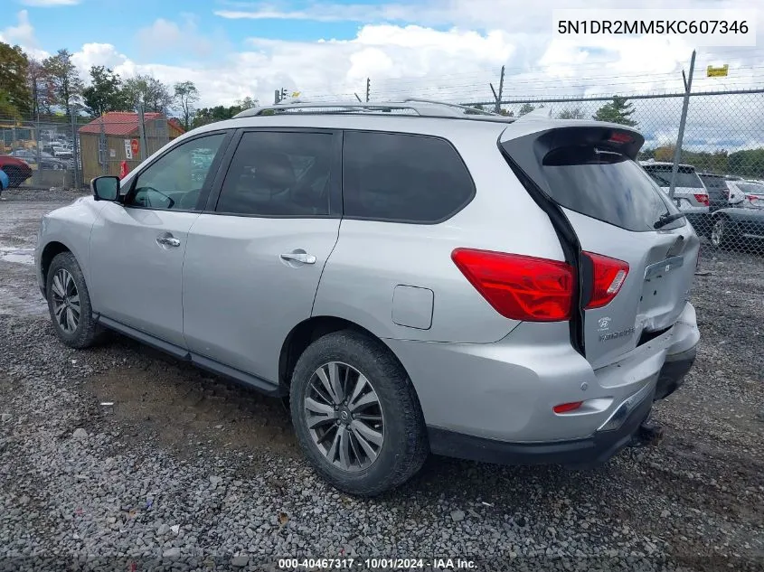 2019 Nissan Pathfinder S/Sl/Sv/Platinum VIN: 5N1DR2MM5KC607346 Lot: 40467317