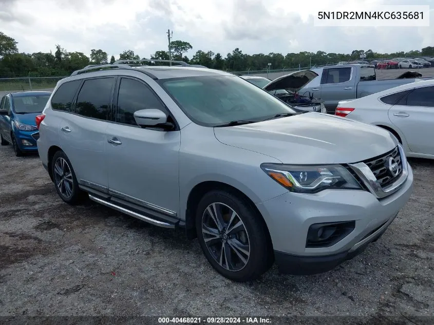 2019 Nissan Pathfinder S/Sl/Sv VIN: 5N1DR2MN4KC635681 Lot: 40468021