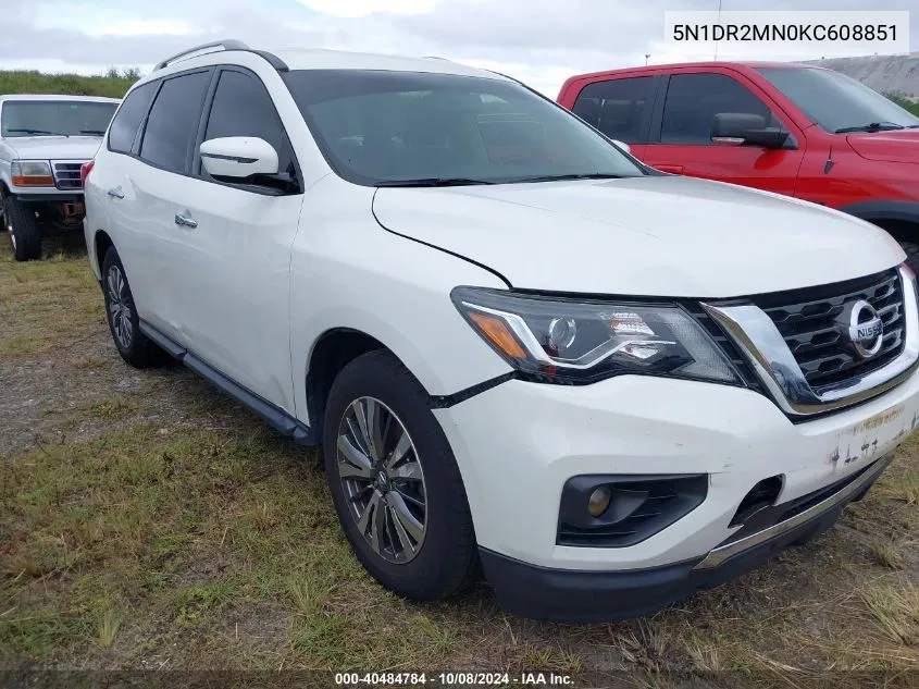 2019 Nissan Pathfinder S/Sl/Sv VIN: 5N1DR2MN0KC608851 Lot: 40484784