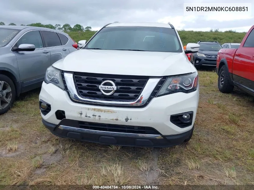 5N1DR2MN0KC608851 2019 Nissan Pathfinder S/Sl/Sv