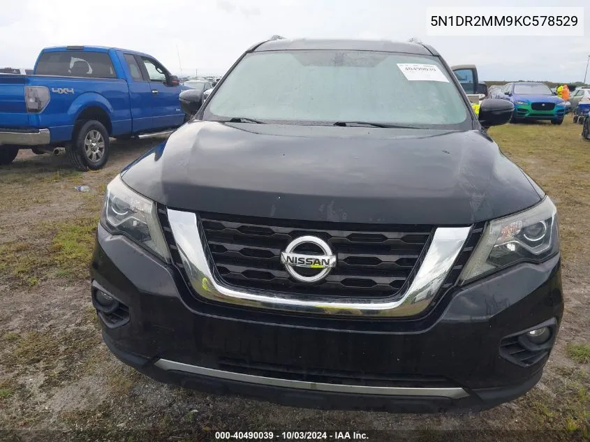 2019 Nissan Pathfinder Sv VIN: 5N1DR2MM9KC578529 Lot: 40490039