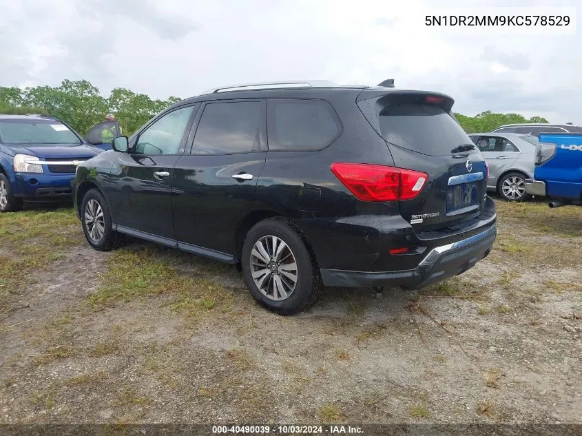 2019 Nissan Pathfinder Sv VIN: 5N1DR2MM9KC578529 Lot: 40490039