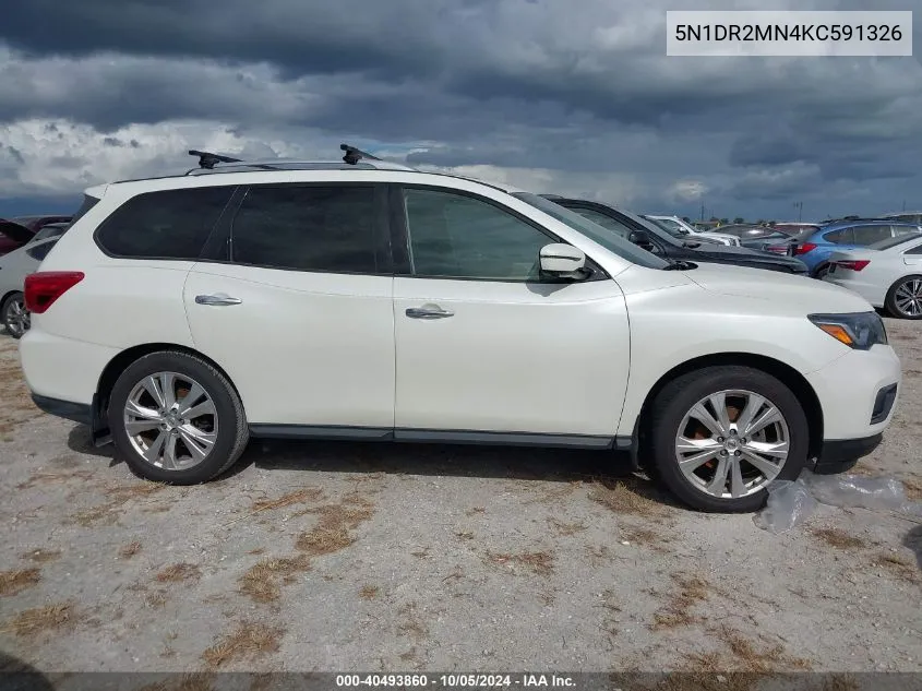 2019 Nissan Pathfinder Sl VIN: 5N1DR2MN4KC591326 Lot: 40493860