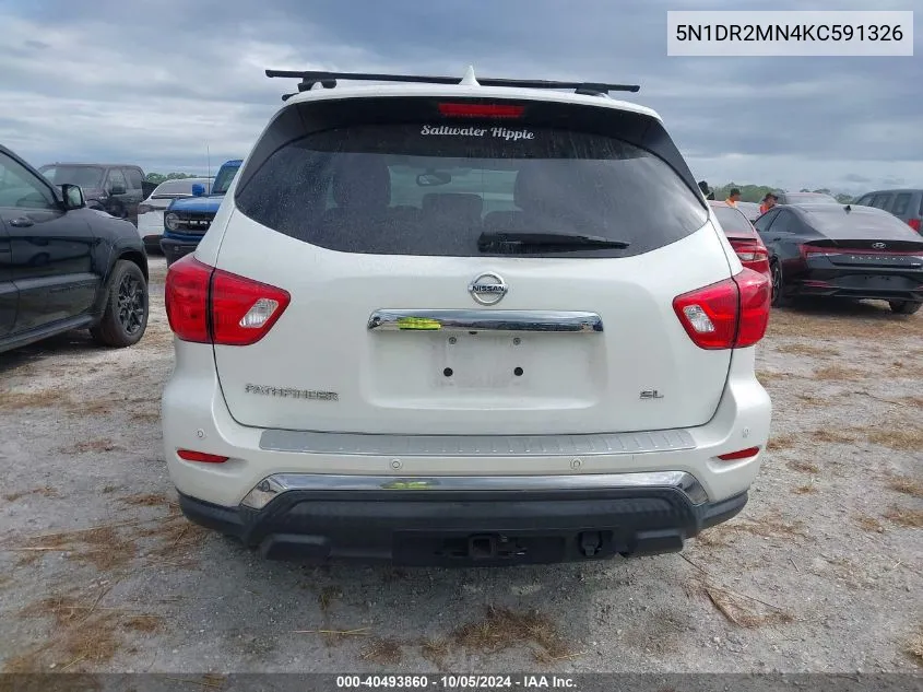 2019 Nissan Pathfinder Sl VIN: 5N1DR2MN4KC591326 Lot: 40493860