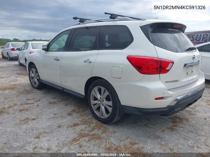 5N1DR2MN4KC591326 2019 Nissan Pathfinder Sl