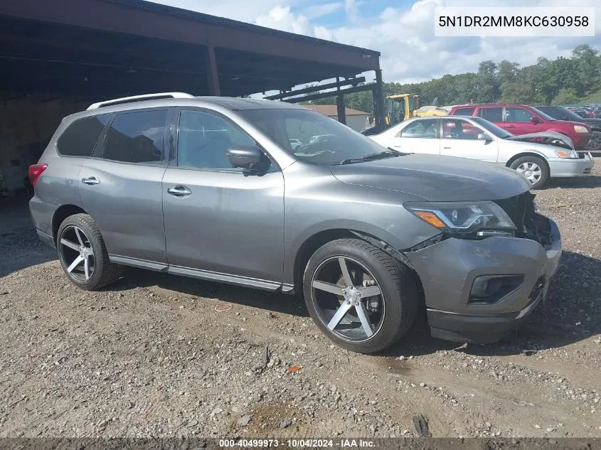 2019 Nissan Pathfinder Sl VIN: 5N1DR2MM8KC630958 Lot: 40499973