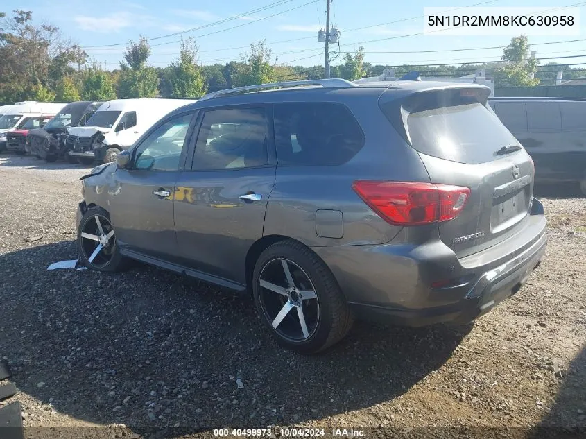 2019 Nissan Pathfinder Sl VIN: 5N1DR2MM8KC630958 Lot: 40499973