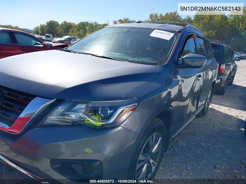 2019 Nissan Pathfinder S/Sl/Sv VIN: 5N1DR2MN6KC582143 Lot: 40505572