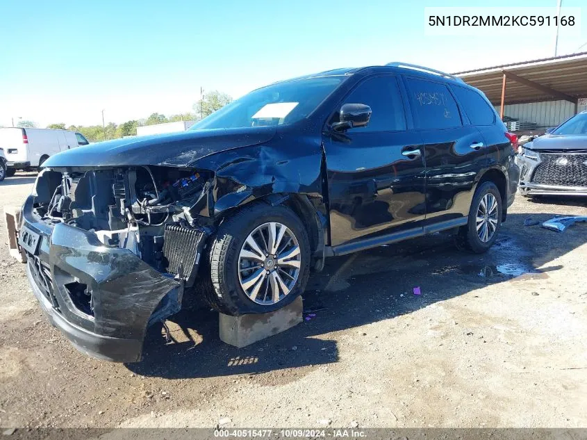 5N1DR2MM2KC591168 2019 Nissan Pathfinder Sl