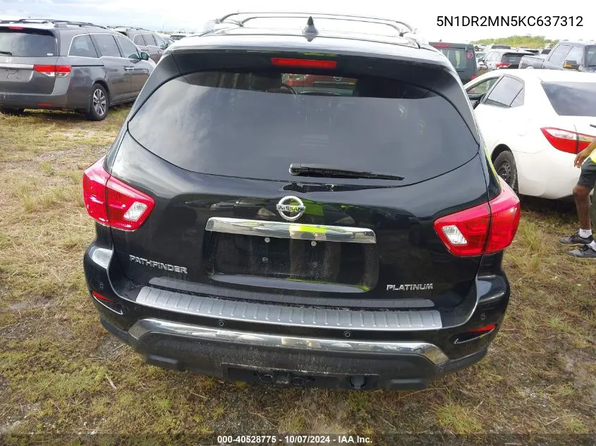 5N1DR2MN5KC637312 2019 Nissan Pathfinder S/Sl/Sv