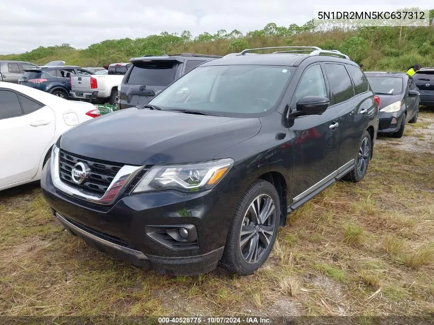 2019 Nissan Pathfinder S/Sl/Sv VIN: 5N1DR2MN5KC637312 Lot: 40528775