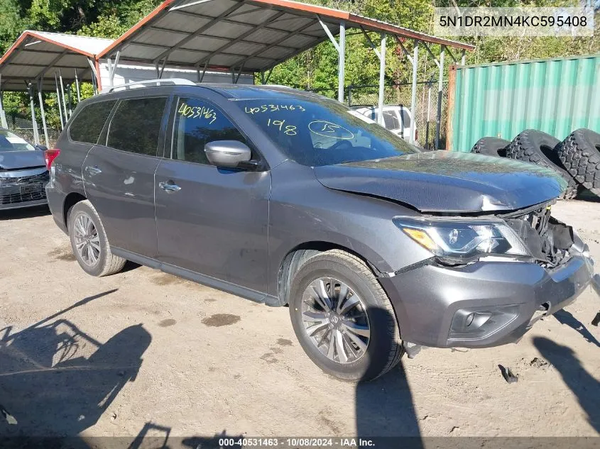 2019 Nissan Pathfinder S/Sl/Sv VIN: 5N1DR2MN4KC595408 Lot: 40531463