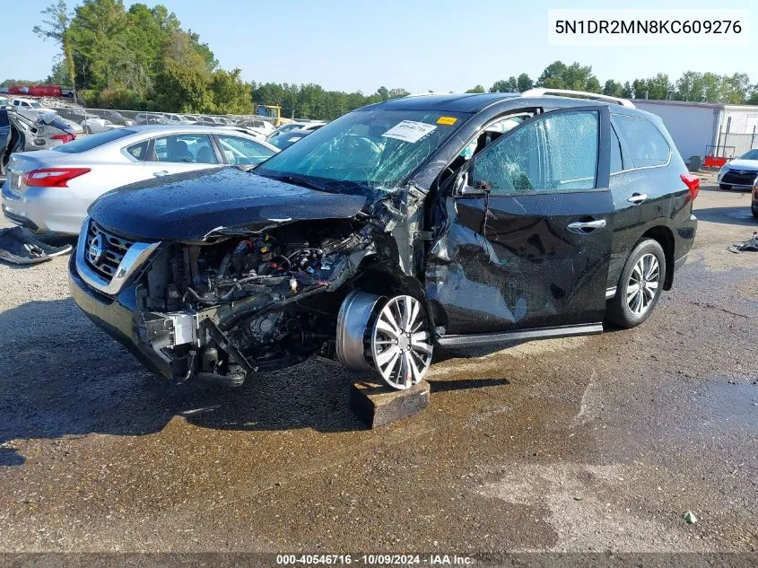 2019 Nissan Pathfinder Sl VIN: 5N1DR2MN8KC609276 Lot: 40546716