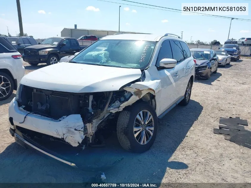 2019 Nissan Pathfinder Sv VIN: 5N1DR2MM1KC581053 Lot: 40557759