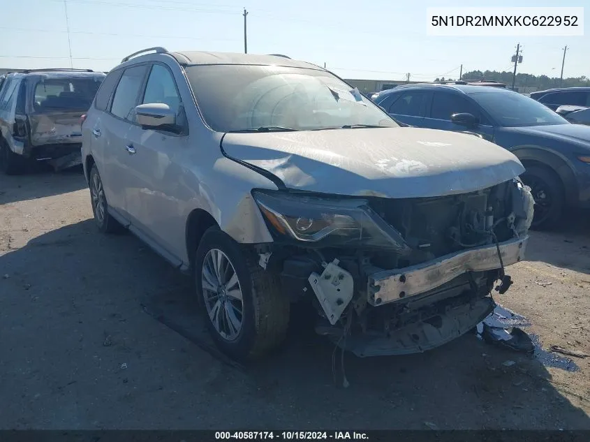 2019 Nissan Pathfinder Sl VIN: 5N1DR2MNXKC622952 Lot: 40587174