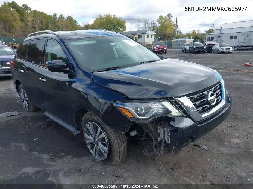 2019 Nissan Pathfinder Sv VIN: 5N1DR2MM9KC635974 Lot: 40595505