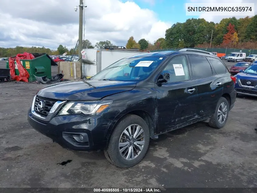 2019 Nissan Pathfinder Sv VIN: 5N1DR2MM9KC635974 Lot: 40595505