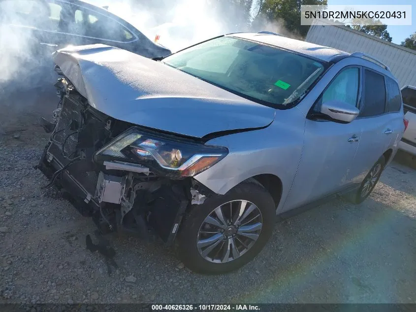 2019 Nissan Pathfinder Sv VIN: 5N1DR2MN5KC620431 Lot: 40626326