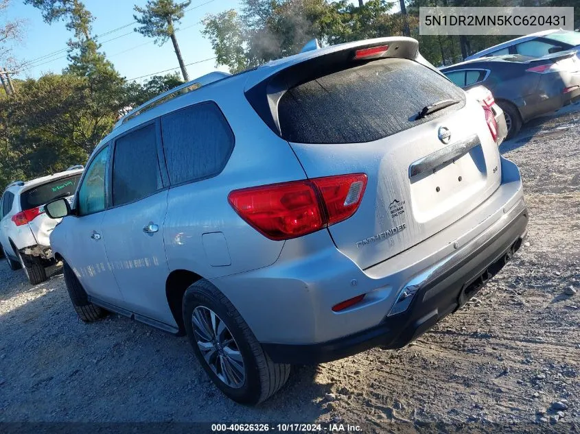 2019 Nissan Pathfinder Sv VIN: 5N1DR2MN5KC620431 Lot: 40626326