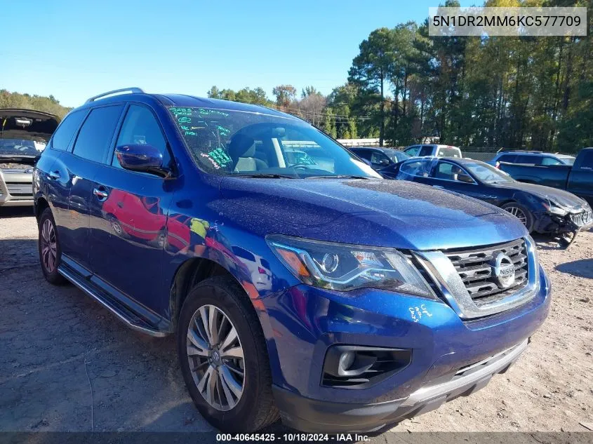 2019 Nissan Pathfinder Sv VIN: 5N1DR2MM6KC577709 Lot: 40645425