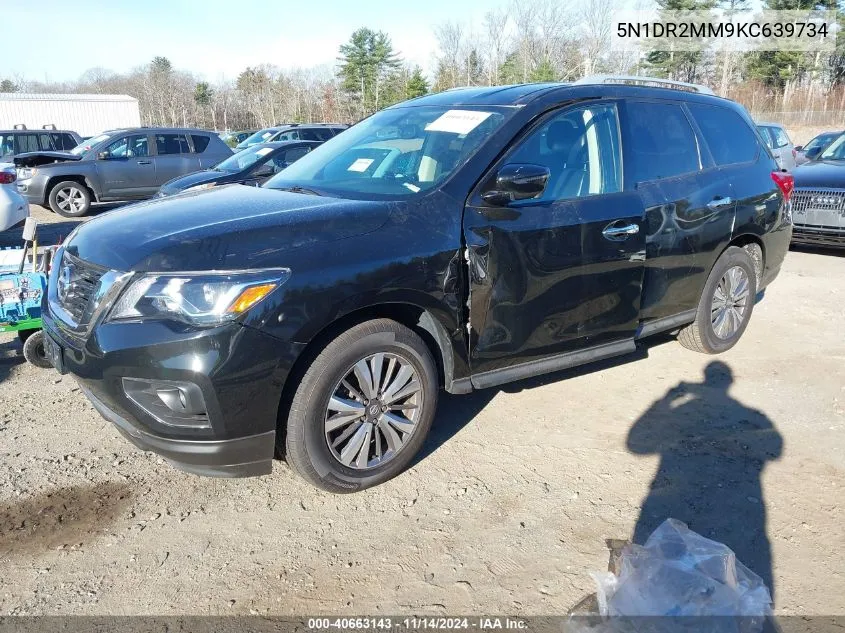 2019 Nissan Pathfinder Sl VIN: 5N1DR2MM9KC639734 Lot: 40663143