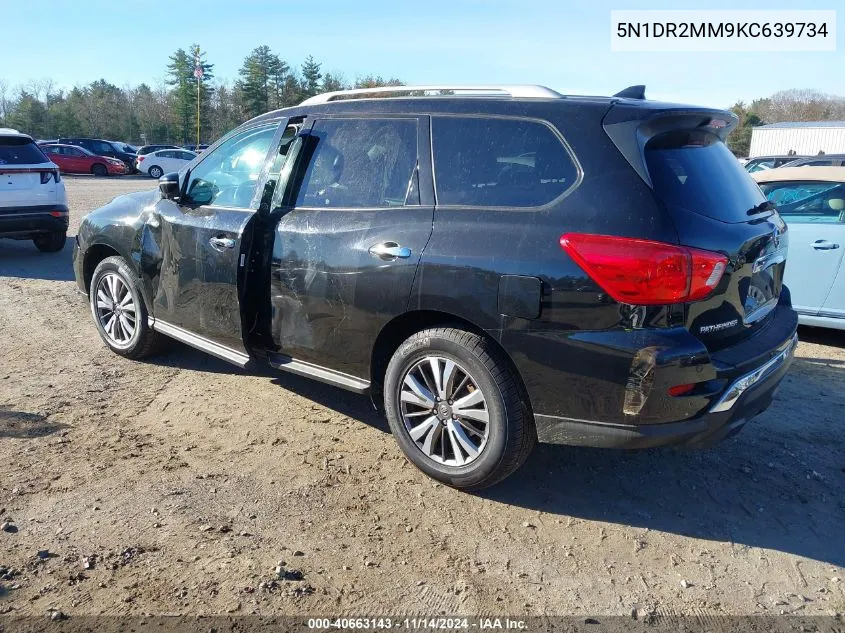 2019 Nissan Pathfinder Sl VIN: 5N1DR2MM9KC639734 Lot: 40663143