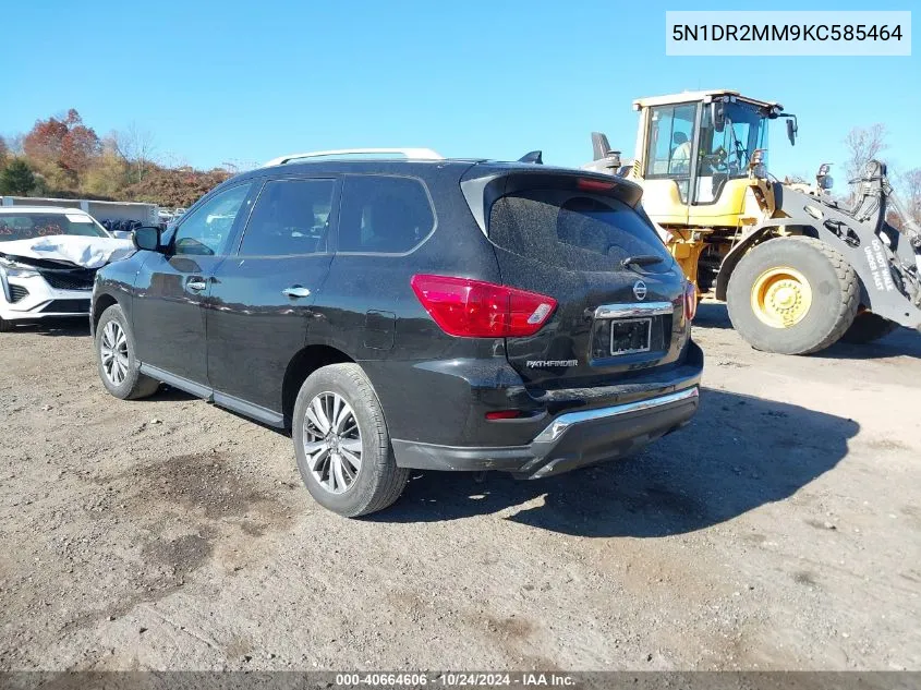 2019 Nissan Pathfinder Sl VIN: 5N1DR2MM9KC585464 Lot: 40664606