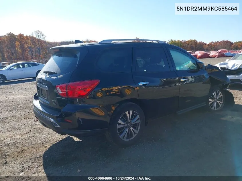 2019 Nissan Pathfinder Sl VIN: 5N1DR2MM9KC585464 Lot: 40664606