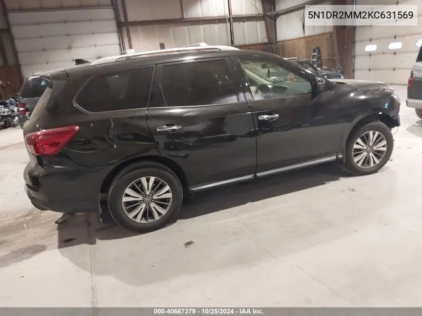 2019 Nissan Pathfinder S VIN: 5N1DR2MM2KC631569 Lot: 40667379