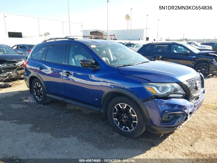 2019 Nissan Pathfinder Sv VIN: 5N1DR2MN3KC654836 Lot: 40674668