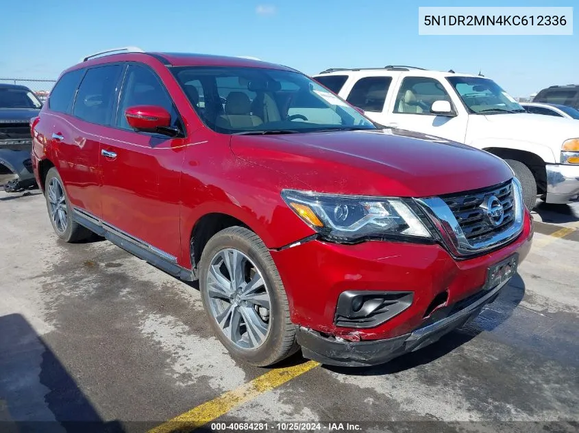 2019 Nissan Pathfinder Platinum VIN: 5N1DR2MN4KC612336 Lot: 40684281