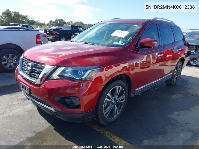 2019 Nissan Pathfinder Platinum VIN: 5N1DR2MN4KC612336 Lot: 40684281