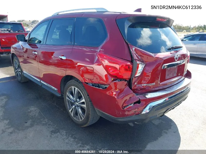 2019 Nissan Pathfinder Platinum VIN: 5N1DR2MN4KC612336 Lot: 40684281