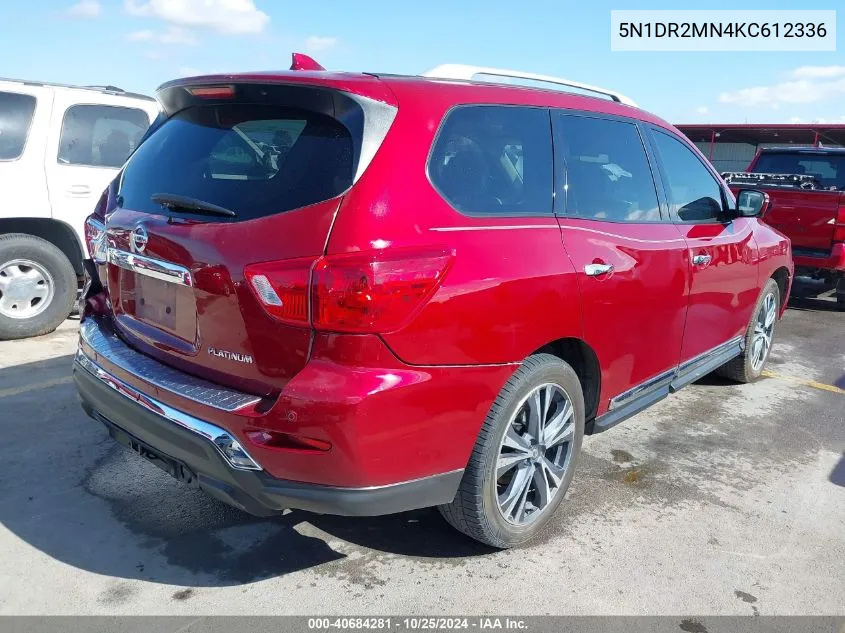 2019 Nissan Pathfinder Platinum VIN: 5N1DR2MN4KC612336 Lot: 40684281