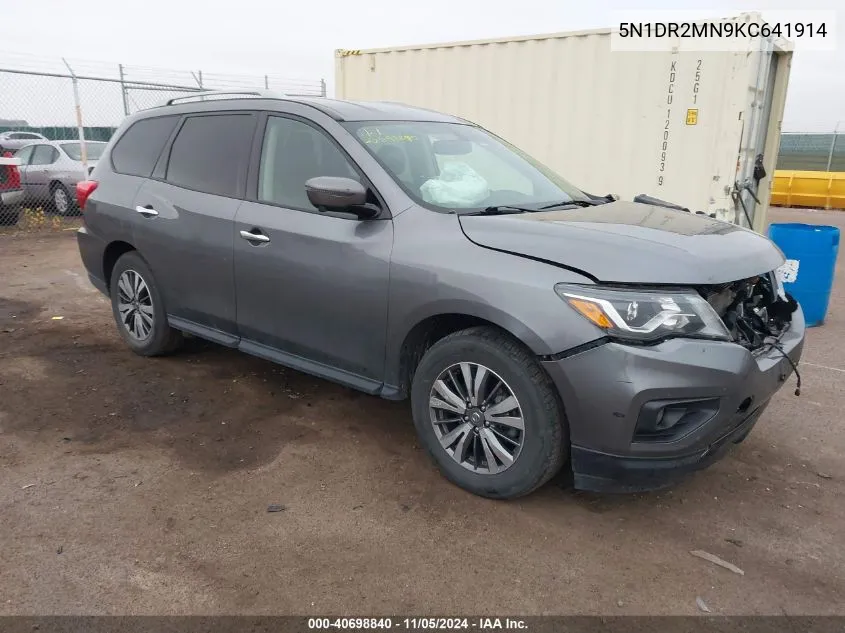 2019 Nissan Pathfinder Sl VIN: 5N1DR2MN9KC641914 Lot: 40698840