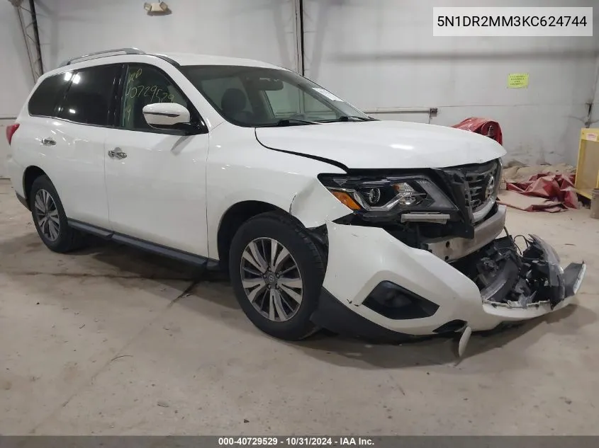 2019 Nissan Pathfinder Sv VIN: 5N1DR2MM3KC624744 Lot: 40729529