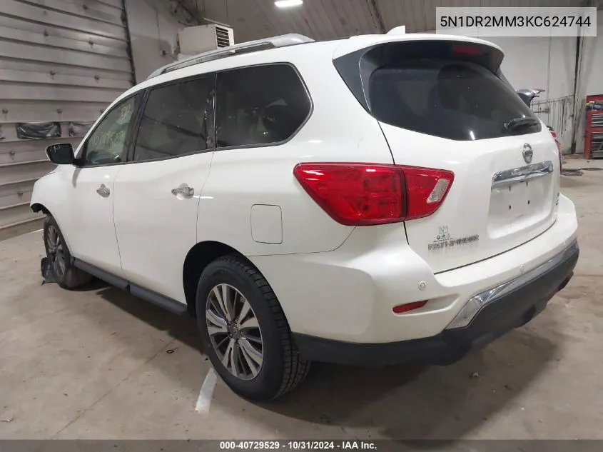 2019 Nissan Pathfinder Sv VIN: 5N1DR2MM3KC624744 Lot: 40729529