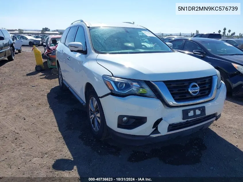 2019 Nissan Pathfinder Sl VIN: 5N1DR2MN9KC576739 Lot: 40736623