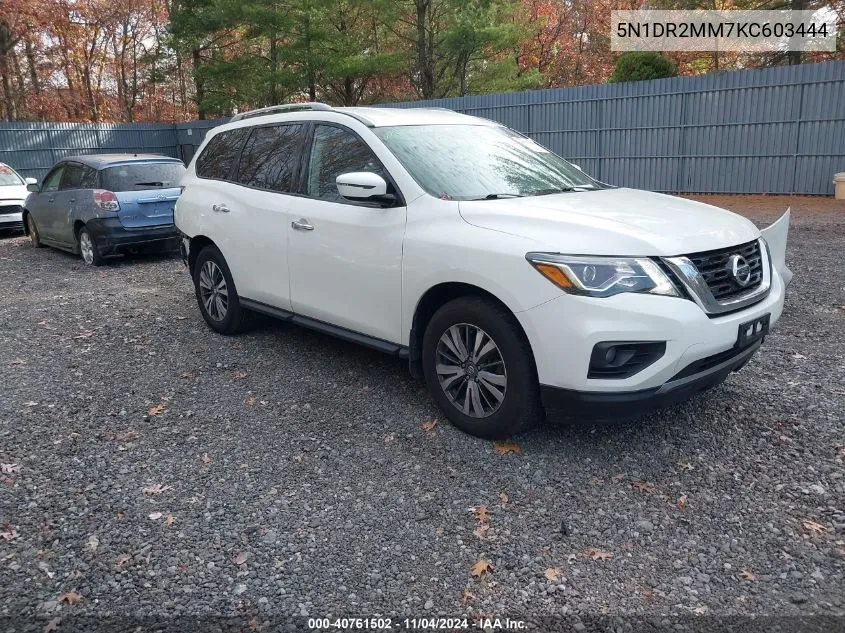 2019 Nissan Pathfinder Sv VIN: 5N1DR2MM7KC603444 Lot: 40761502