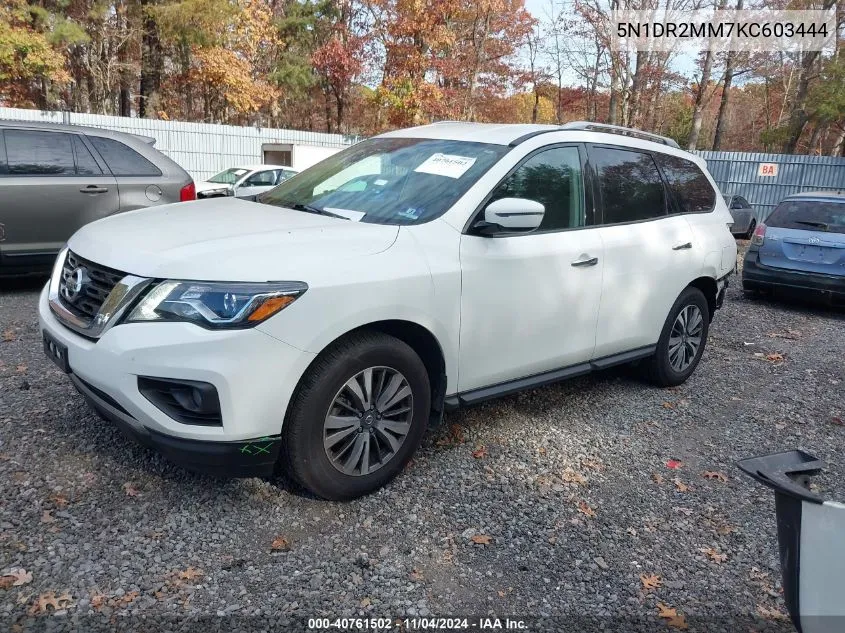 2019 Nissan Pathfinder Sv VIN: 5N1DR2MM7KC603444 Lot: 40761502