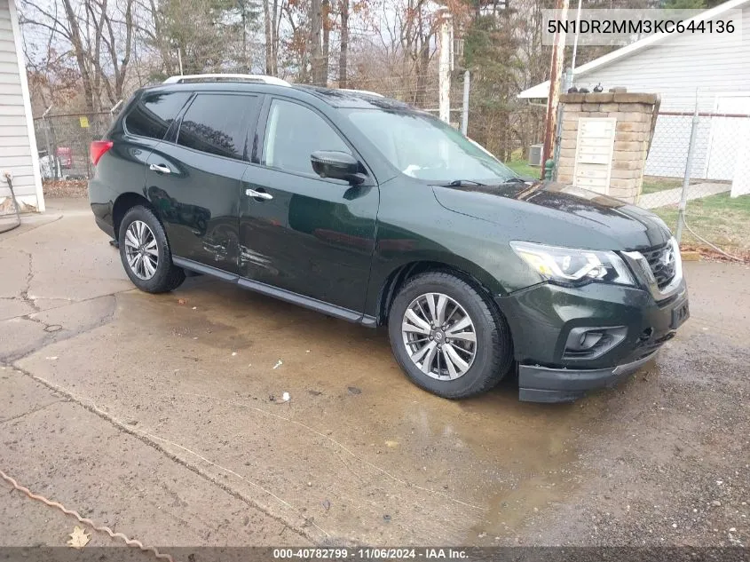 2019 Nissan Pathfinder Sl VIN: 5N1DR2MM3KC644136 Lot: 40782799