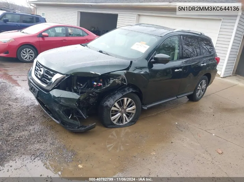 2019 Nissan Pathfinder Sl VIN: 5N1DR2MM3KC644136 Lot: 40782799