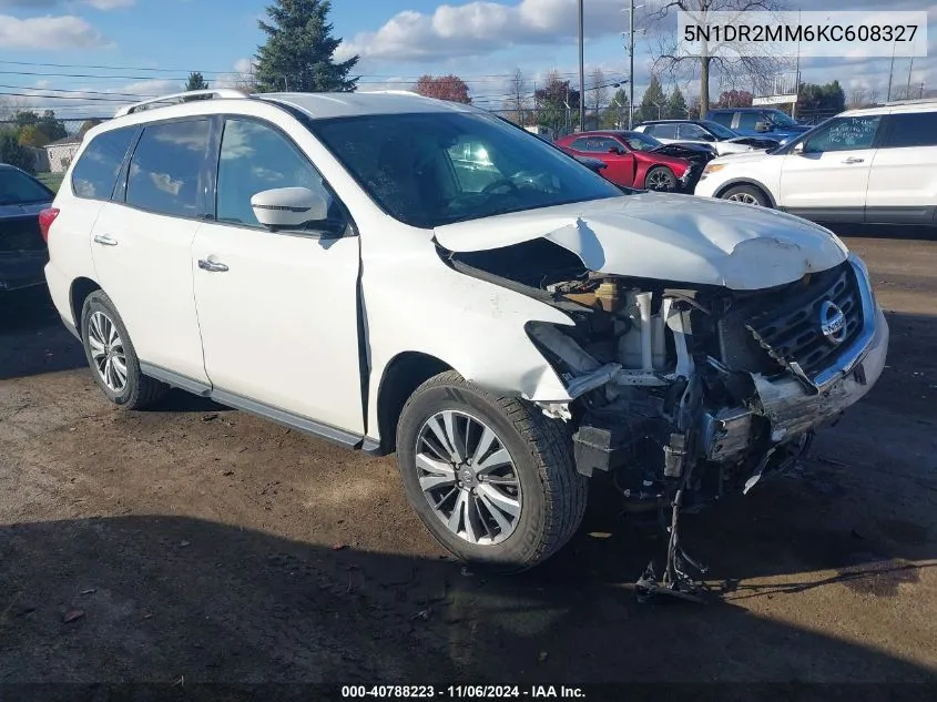 2019 Nissan Pathfinder Sl VIN: 5N1DR2MM6KC608327 Lot: 40788223