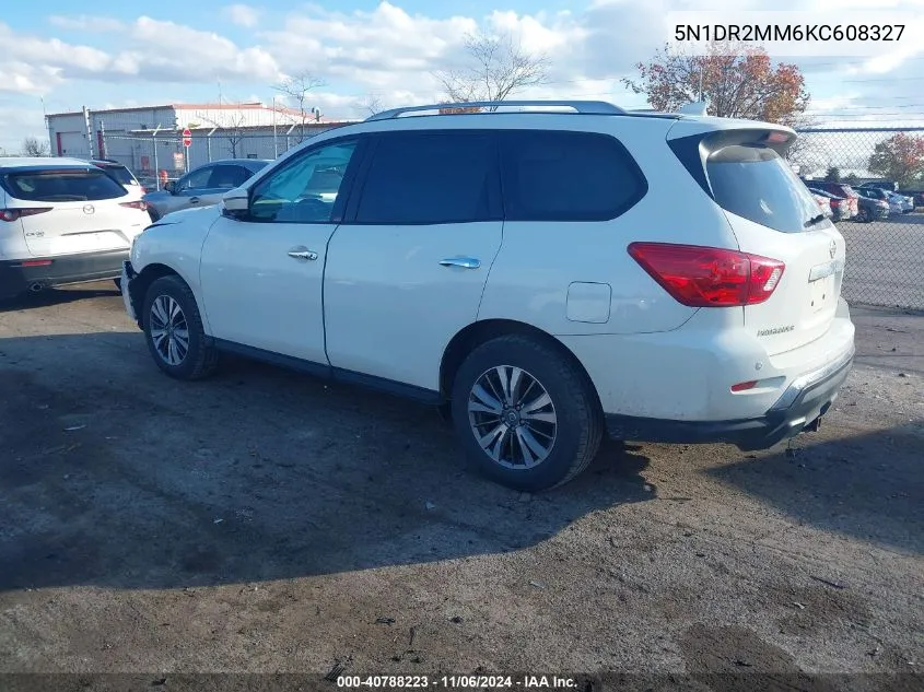 2019 Nissan Pathfinder Sl VIN: 5N1DR2MM6KC608327 Lot: 40788223